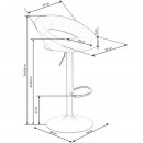Стул барный HALMAR H102 темно-зеленый/черный